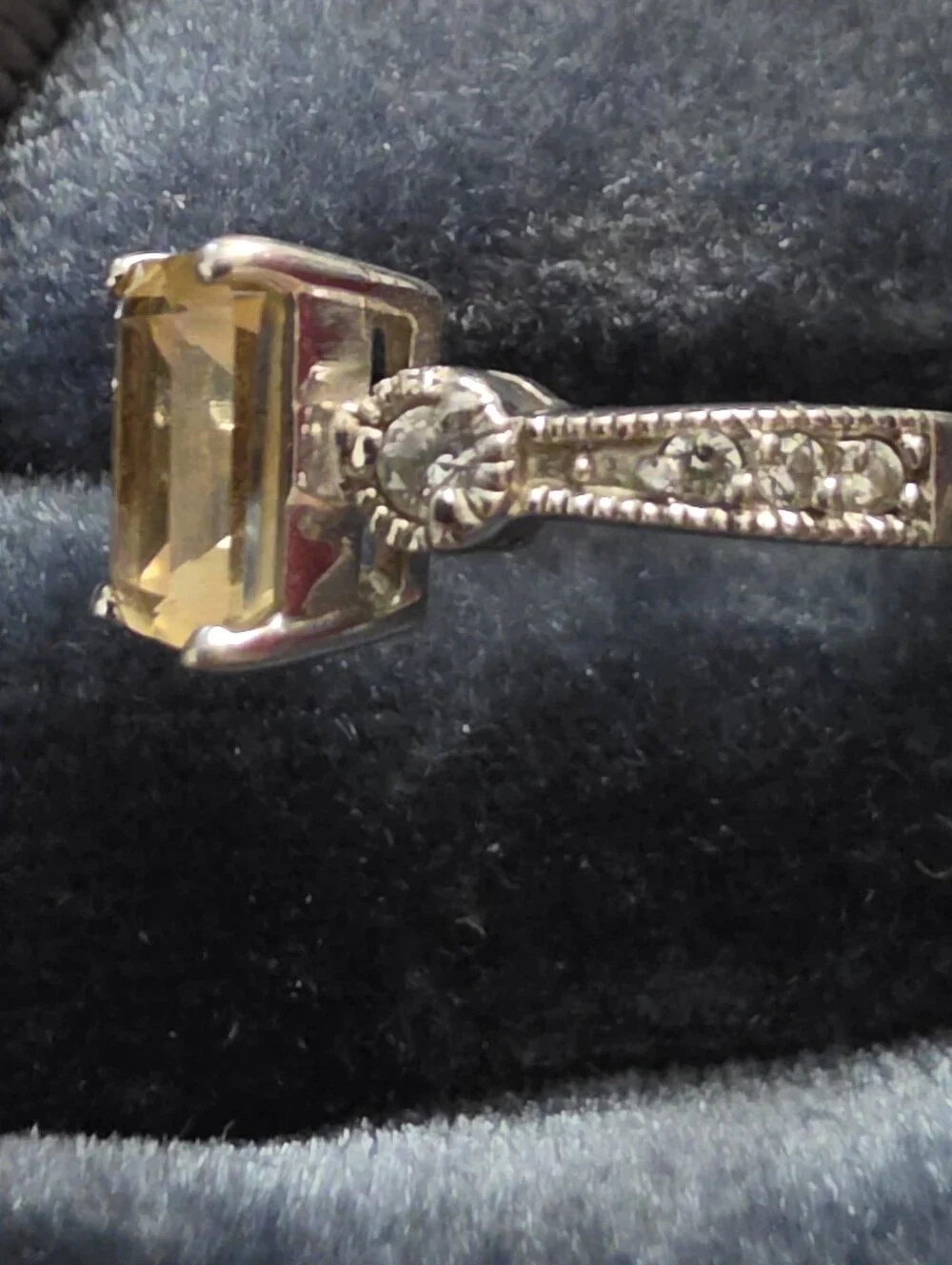 925 Silver Hessonite Ring (Vintage)
